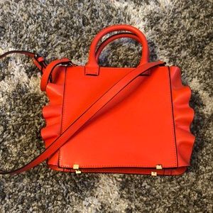 Bright red zara crossbody bag